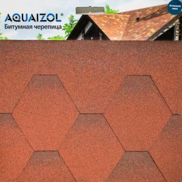 М’яка покрівля Акваізол Мозаїка “Вогняна Лава”