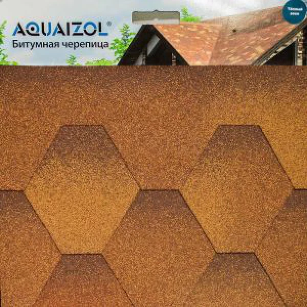 М’яка покрівля Акваізол Мозаїка “Теплий віск”