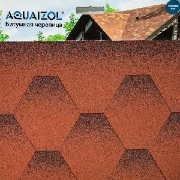 М’яка покрівля Акваізол Мозаїка “Червоний мак”