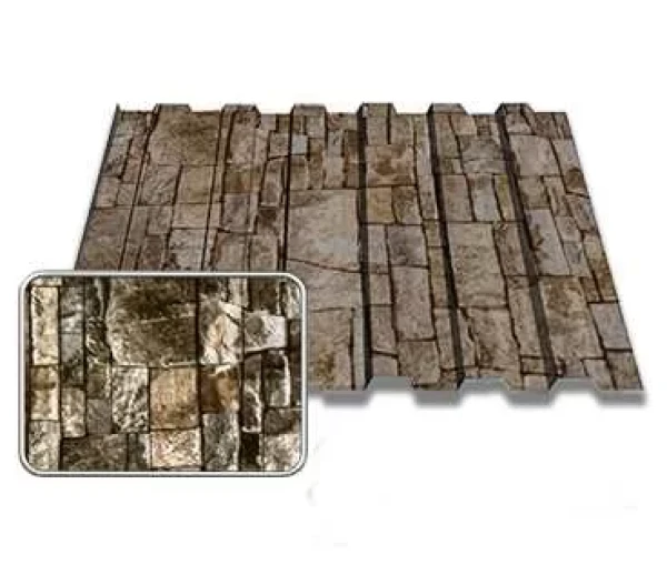 Профнастил для паркану Вертикальний камінь Принтек