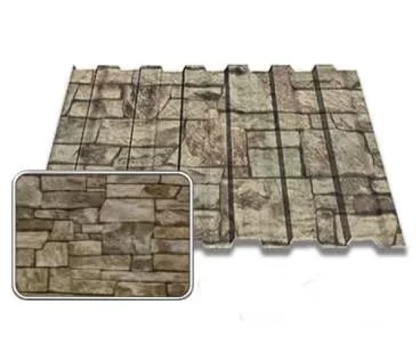 Профнастил для паркану Під камінь Принтек