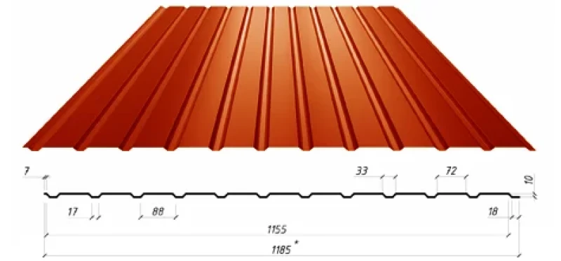 Профнастил для фасаду ПС – 10