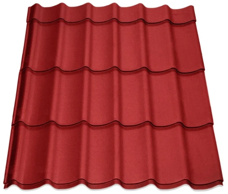 Металочерепиця Монтерей Німеччина 0,5 мм Ice Crystal Червоний