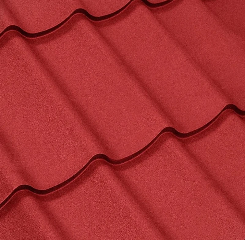 Металочерепиця Монтерей Німеччина 0,5 мм Ice Crystal Червоний