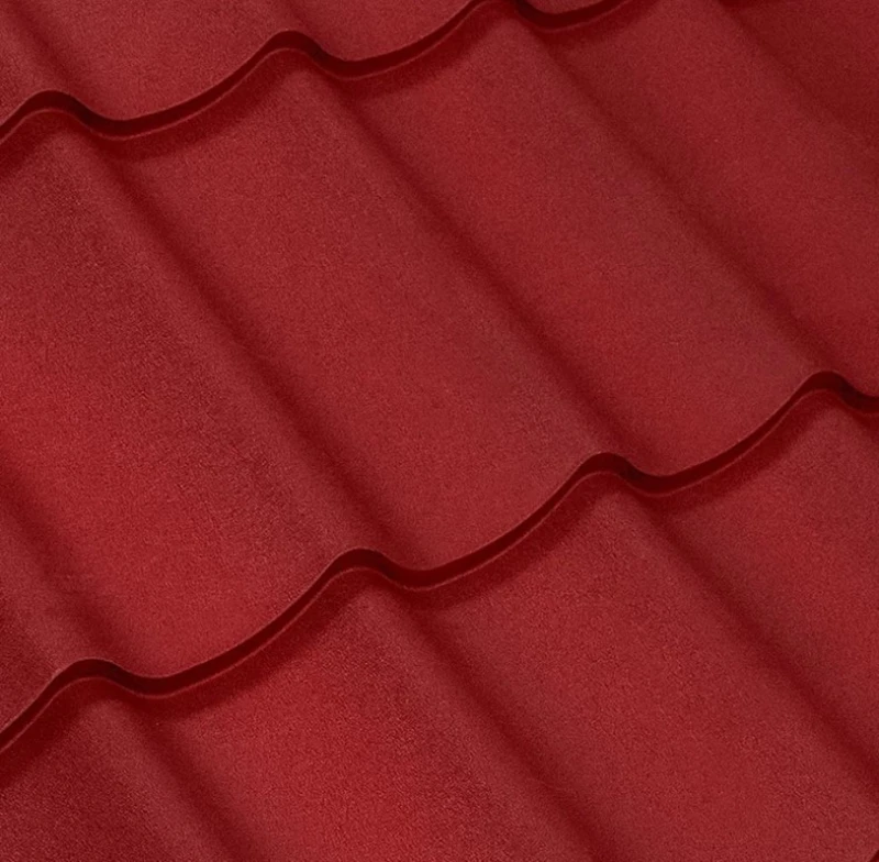 Металочерепиця Монтерей Німеччина 0,5 мм Ice Crystal Бордовий