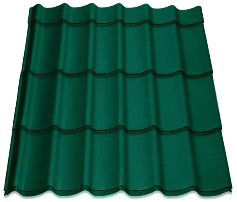 Металочерепиця Монтерей Китай 0,45 мм матова Зелений