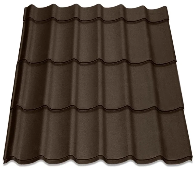 Металочерепиця Монтерей Китай 0,45 мм матова Темно-коричневий