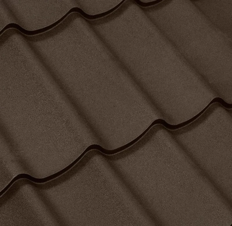 Металочерепиця Монтерей Китай 0,45 мм матова Темно-коричневий