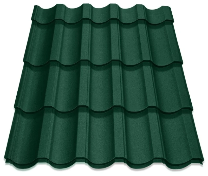 Металочерепиця Модерн Китай 0,45 мм матова Зелений