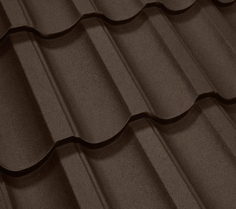Металочерепиця Модерн Китай 0,45 мм матова Коричневий