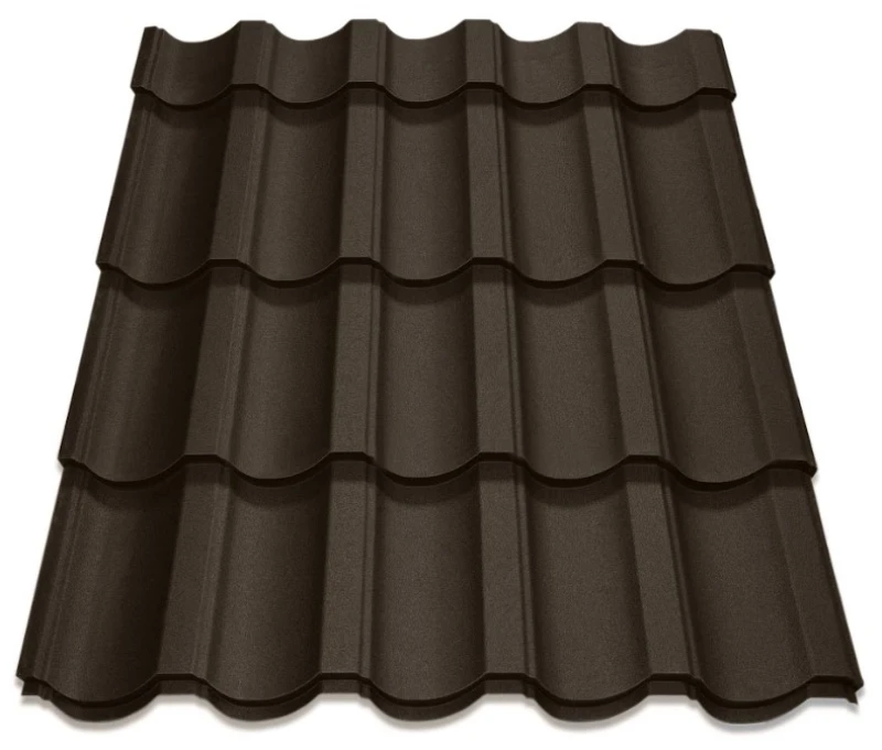 Металочерепиця Модерн Польща 0,5 мм матова Коричневий