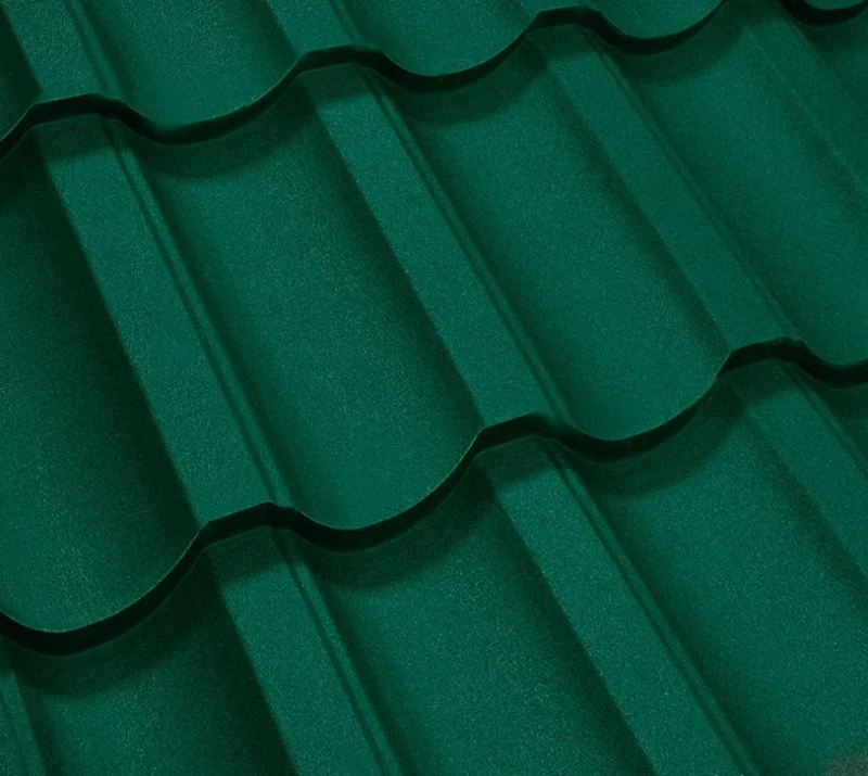 Металочерепиця Модерн Польща 0,5 мм матова Зелений
