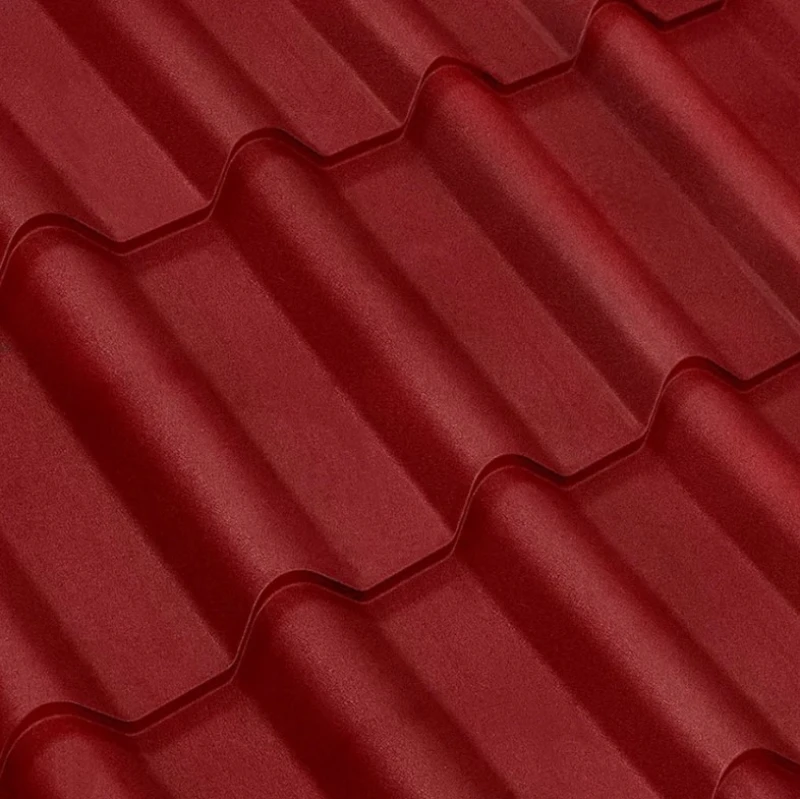 Металочерепиця Ретро Китай 0,4 мм глянцева Бордовий