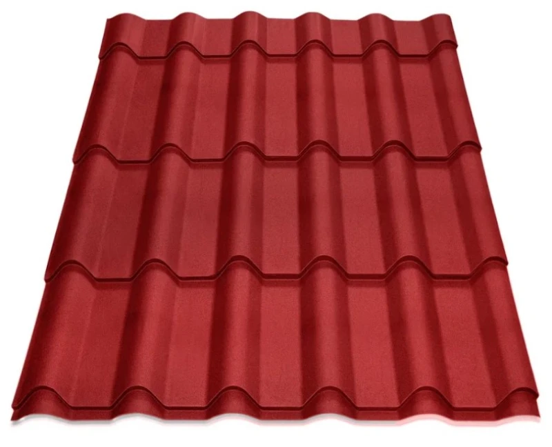 Металочерепиця Ретро Китай 0,4 мм глянцева Червоний