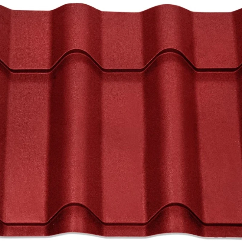 Металочерепиця Ретро Китай 0,4 мм глянцева Червоний