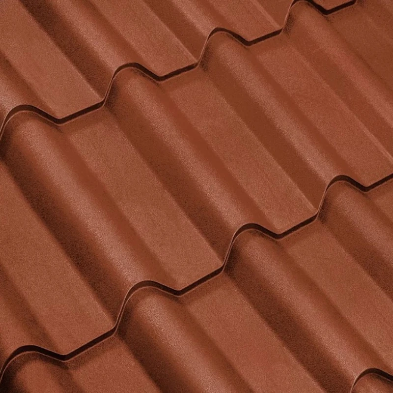 Металочерепиця Ретро Китай 0,4 мм глянцева Помаранчевий