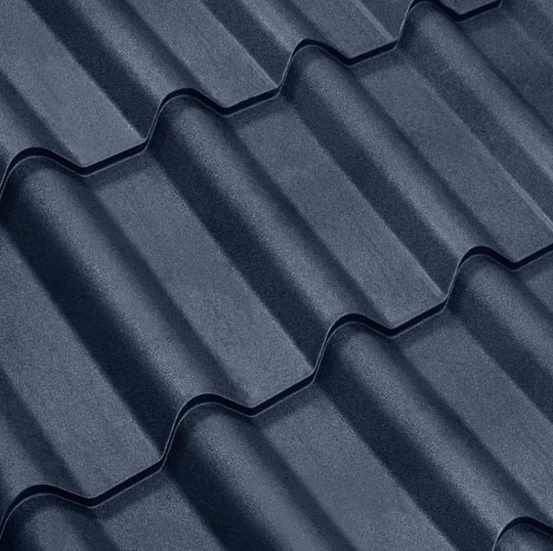 Металочерепиця Ретро Китай 0,4 мм глянцева Синій