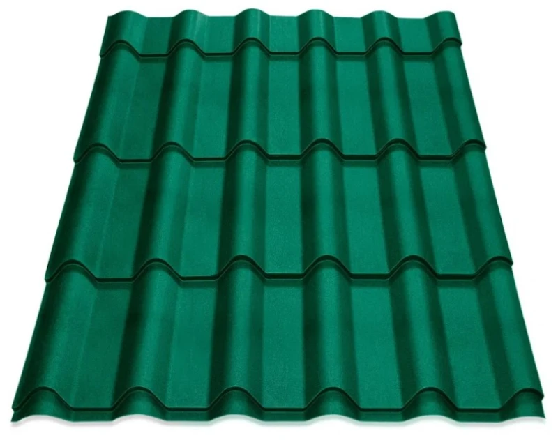 Металлочерепиця Ретро Польща 0,5 матова Зелений