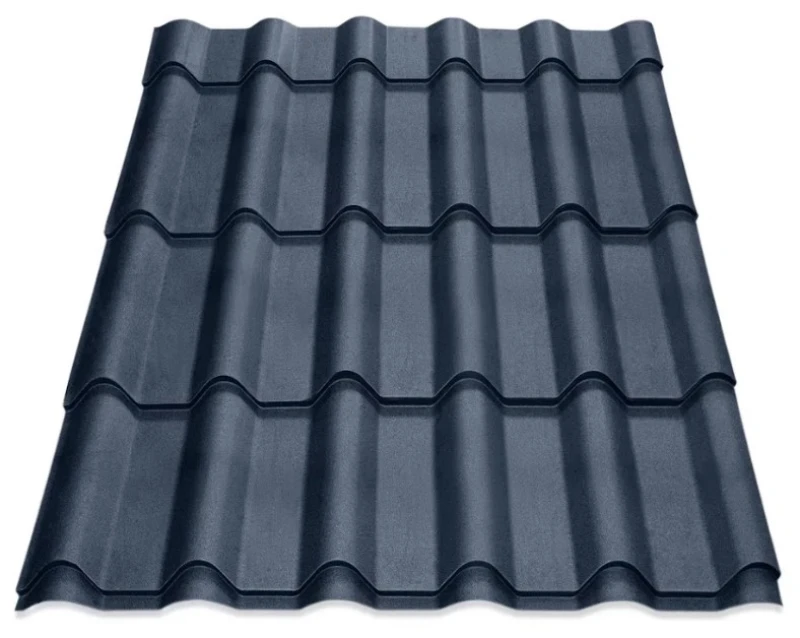 Металлочерепиця Ретро Польща 0,5 матова Синій