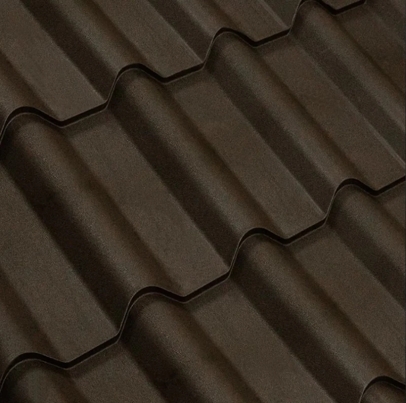 Металлочерепиця Ретро Польща 0,5 матова Темно-коричневий