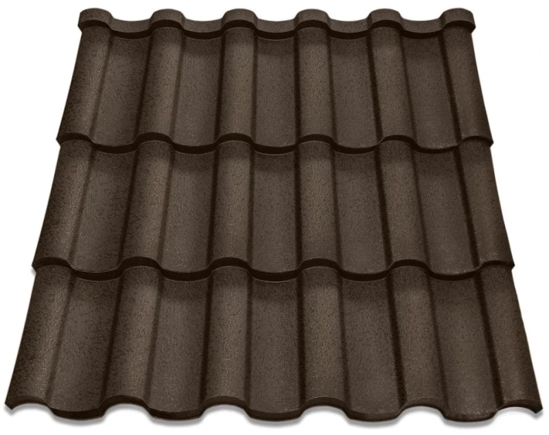Металочерепиця Венера Словакія 0,5 мм High Build Темно-коричневий