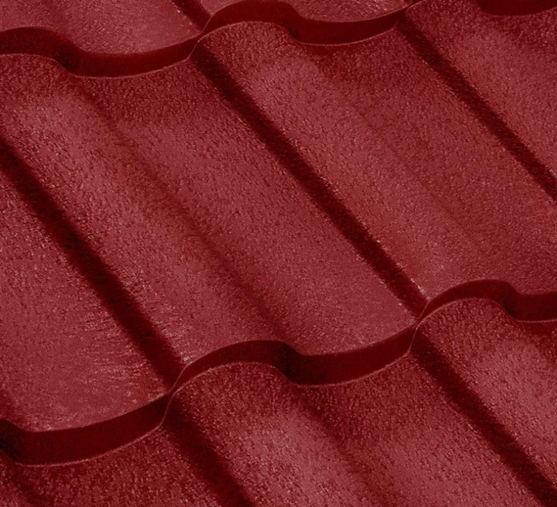 Металочерепиця Венера Корея 0,5 мм глянцева Бордовий