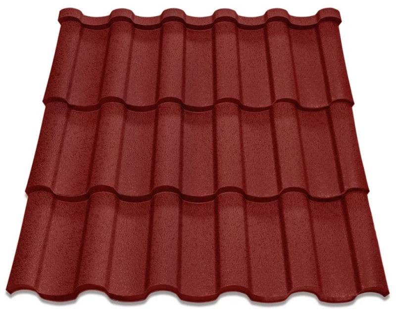 Металочерепиця Венера Корея 0,5 мм глянцева Червоний