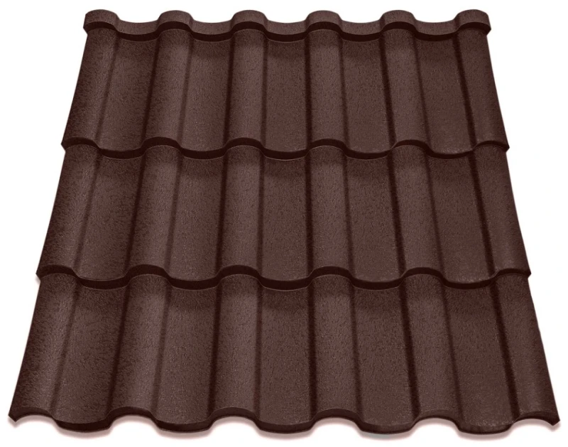Металочерепиця Венера Корея 0,5 мм глянцева Коричневий