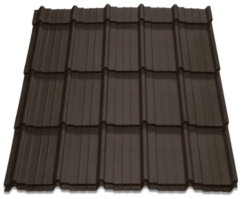 Металочерепиця Мадера Польща 0,5 мм матова Темно-коричневий