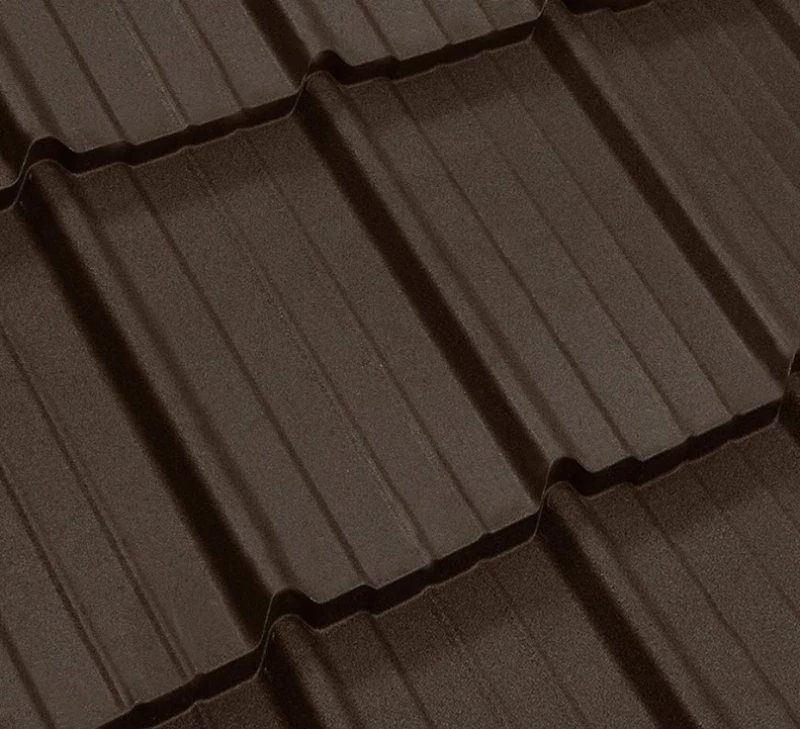 Металочерепиця Мадера Польща 0,5 мм матова Темно-коричневий