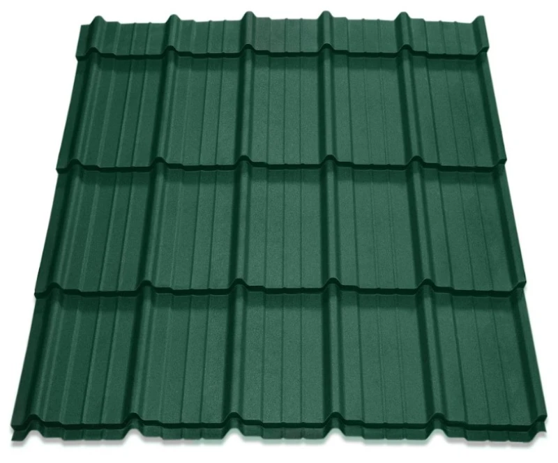 Металочерепиця Мадера Польща 0,5 мм матова Зелений