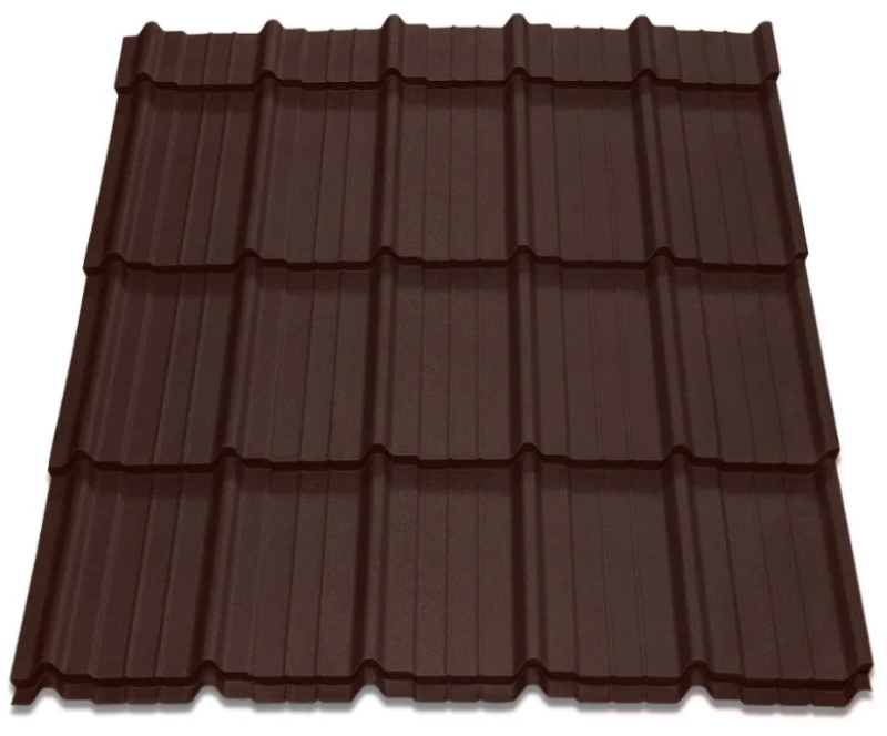 Металочерепиця Мадера Польща 0,5 мм матова Коричневий
