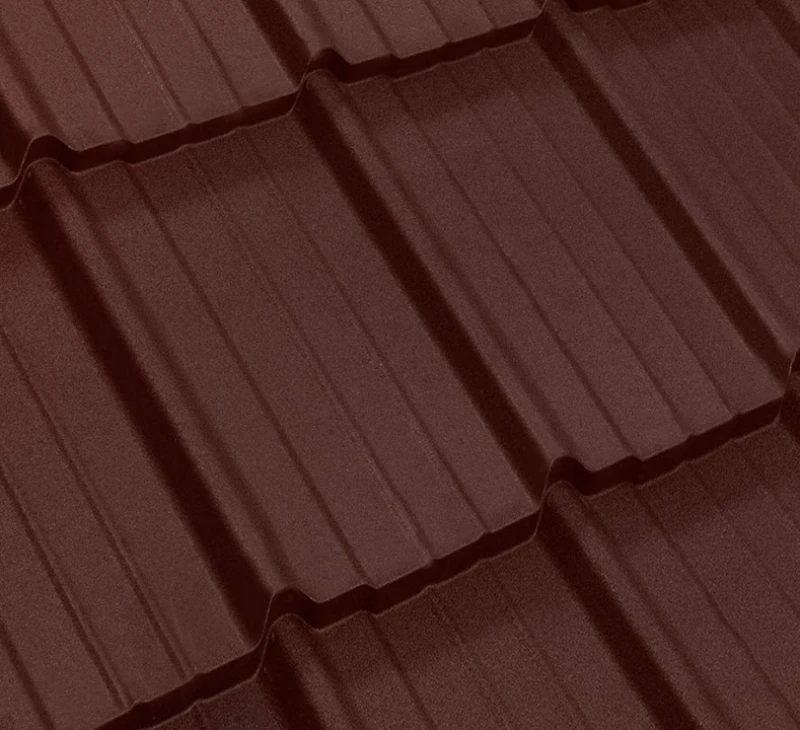 Металочерепиця Мадера Польща 0,5 мм матова Коричневий