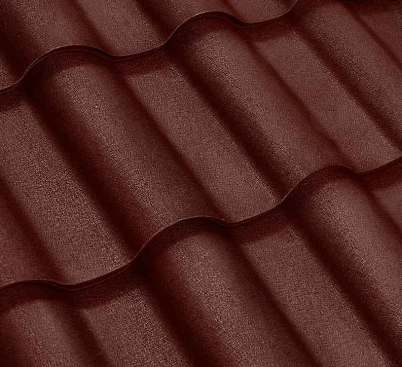 Металочерепиця Інтегра Німеччина 0,5 мм Ice Crystal Коричневий