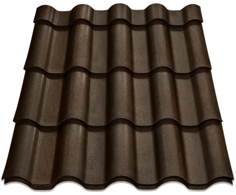 Металочерепиця Інтегра Німеччина 0,5 мм Ice Crystal Темно-коричневий