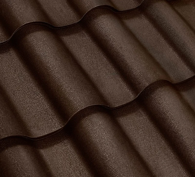 Металочерепиця Інтегра Італія 0,45 мм матова Темно-коричневий