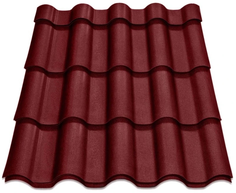 Металочерепиця Інтегра Італія 0,45 мм матова Бордовий