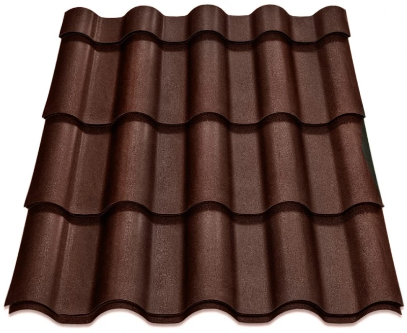 Металочерепиця Інтегра Італія 0,45 мм матова Коричневий