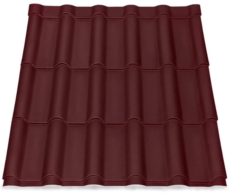 Металочерепиця Дюна Туреччина 0,45 мм матова Бордовий