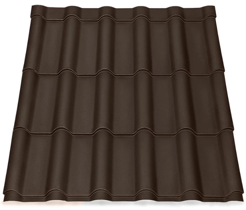 Металочерепиця Дюна Туреччина 0,45 мм матова Темно-коричневий