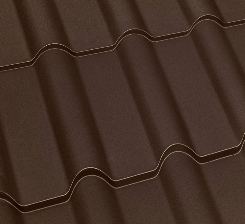 Металочерепиця Дюна Туреччина 0,45 мм матова Темно-коричневий