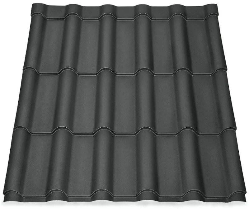 Металочерепиця Дюна Україна 0,45 мм матова Сталевий