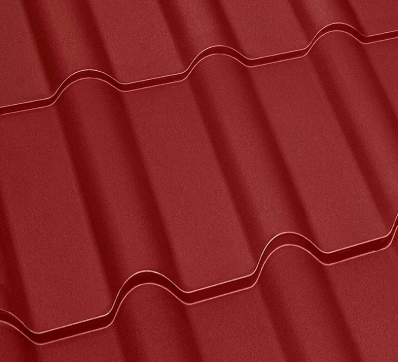 Металочерепиця Дюна Україна 0,45 мм матова Червоний