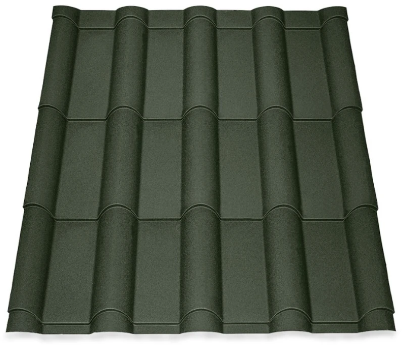 Металочерепиця Опал Польща 0,5 мм матова Болотний