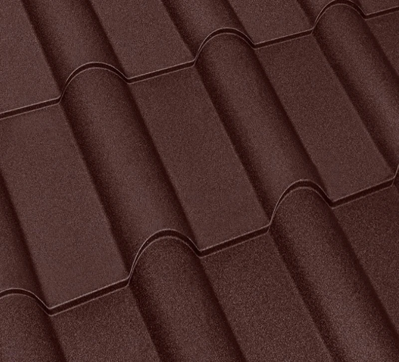 Металочерепиця Опал Польща 0,5 мм матова Коричневий