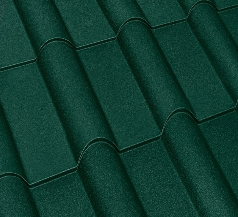 Металочерепиця Опал Польща 0,5 мм матова Зелений