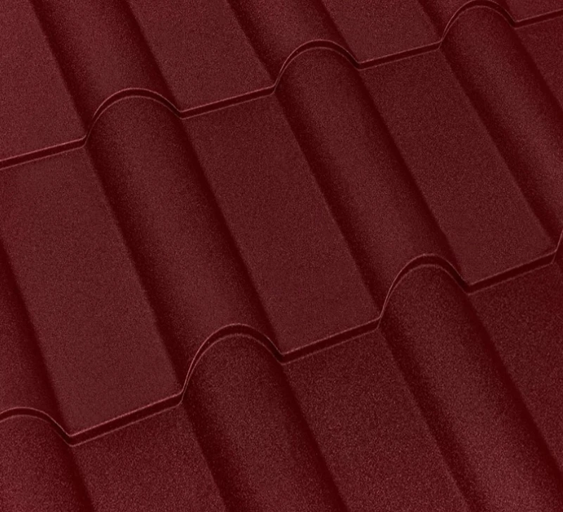 Металочерепиця Опал – Афіна Україна 0,45 мм матова Бордовий