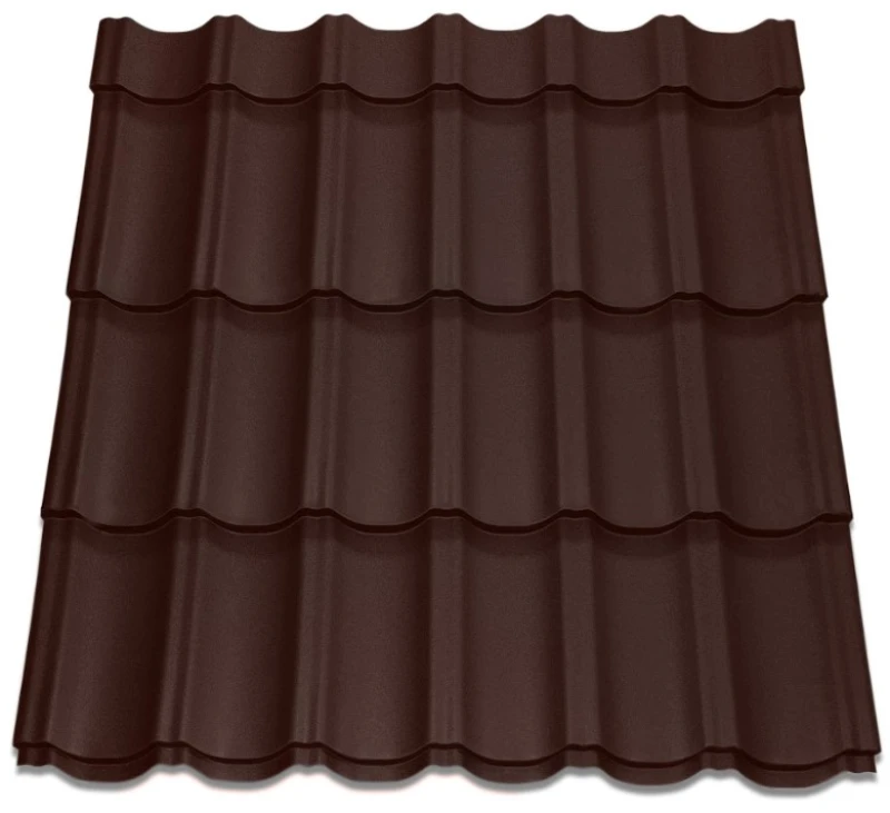 Металочерепиця Maxima Італія 0,5 мм матова Коричневий
