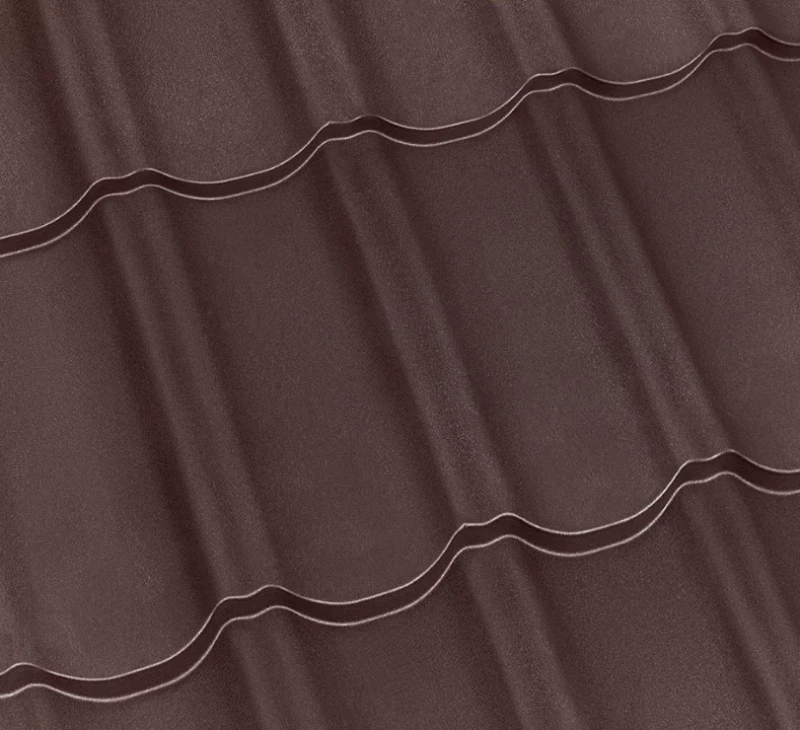 Металочерепиця Maxima Італія 0,5 мм матова Коричневий