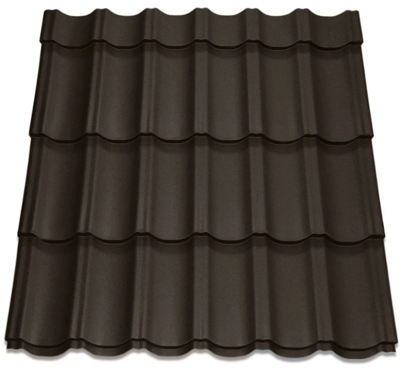 Металочерепиця Maxima Італія 0,5 мм матова Темно-коричневий
